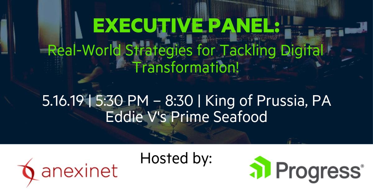 Kinvey's tweet image. Join @ProgressSW and @anexinet for dinner and discussion about digital disruption! We&apos;ll be in #KingofPrussia, PA on May16th: prgress.co/2DgLi1X #DigTrans #lowcode #highproductivity