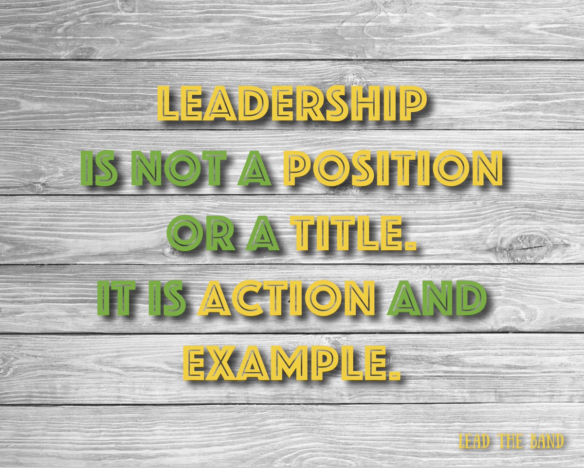 Lead_theBand's tweet photo. Action and Example #LeadTheBand https://t.co/CSeNG3p6uZ