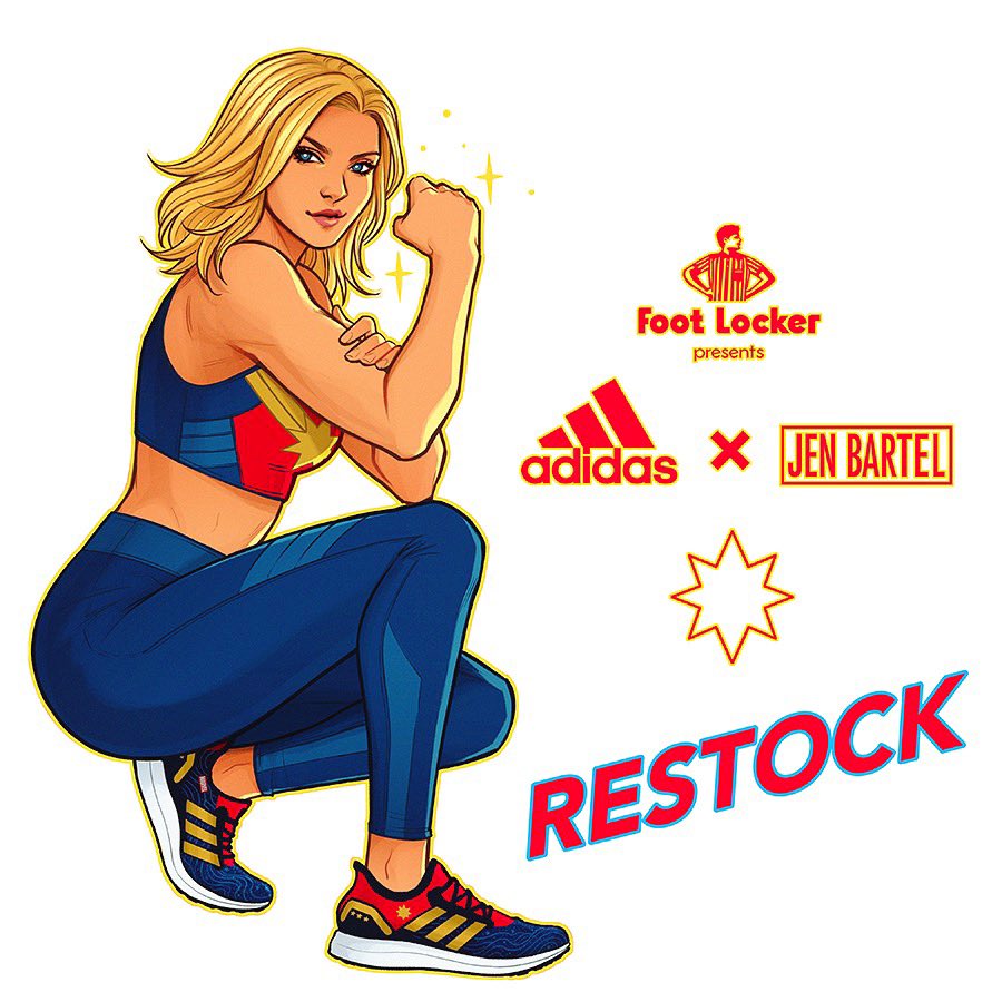 jen bartel captain marvel adidas