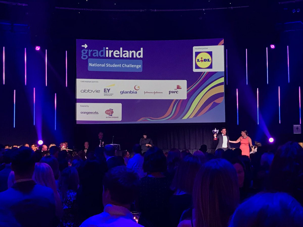 OrangeworksIE's tweet photo. Congratulations again to Conor Galvin, winner of the @gradireland #NationalStudentChallenge 2019 #GradAwards19 https://t.co/8GwgQpUb8f