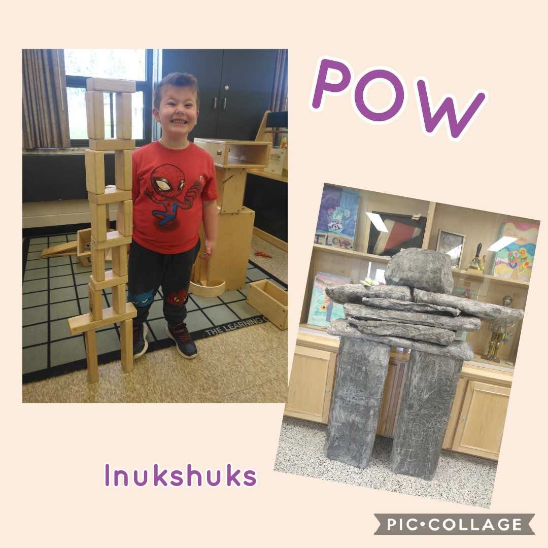 Another student was inspired by our inukshuk!
