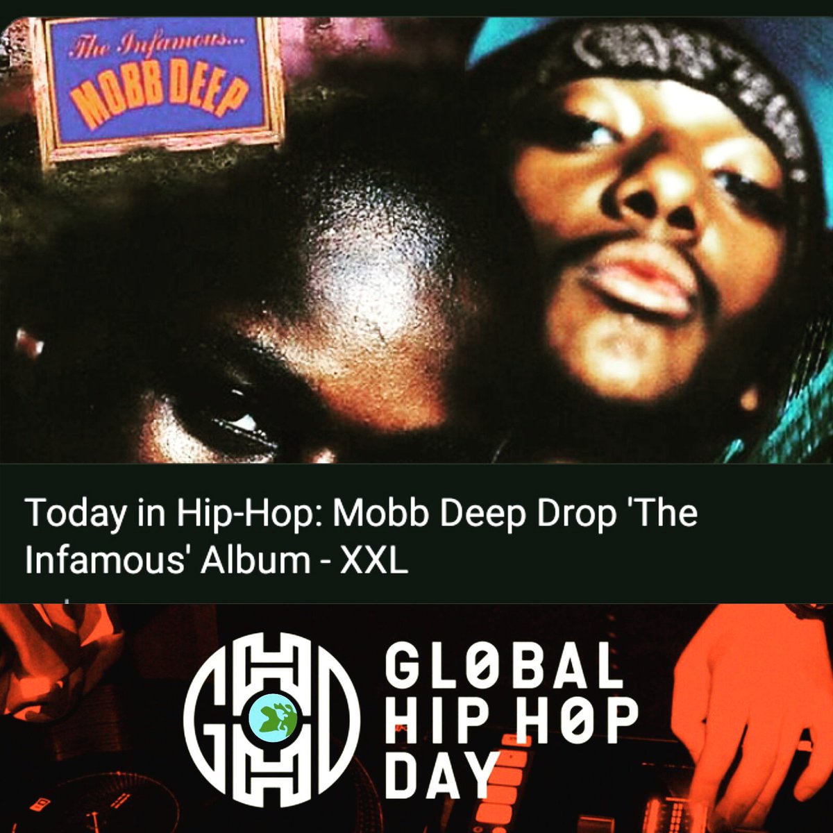 globalhiphopday's tweet photo. On this #globalhiphopday, let's take a moment to appreciate #Mobbdeep 😎
.
⬇️ Today in Hip-Hop ⬇️
On this day in 1995, Mobb Deep dropped off ‘#TheInfamous.’ What’s the most underrated track on this LP?
.
#nas #nyc #hiphop #prodigymobbdeep #ripprodigy #rapday #nyrappers #queens https://t.co/umJr05cOGy