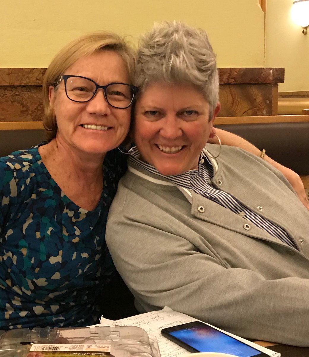 lynn_bartels's tweet photo. Talk about dedication. Pitkin County Clerk Janice Vos Caudill and ⁦@ClerkChaffee⁩ Lori Mitchell again drove to #coleg from Aspen and Salida, respectively, to help ensure a proposed elections bill is workable. #copolitics https://t.co/XdRTpndNSD