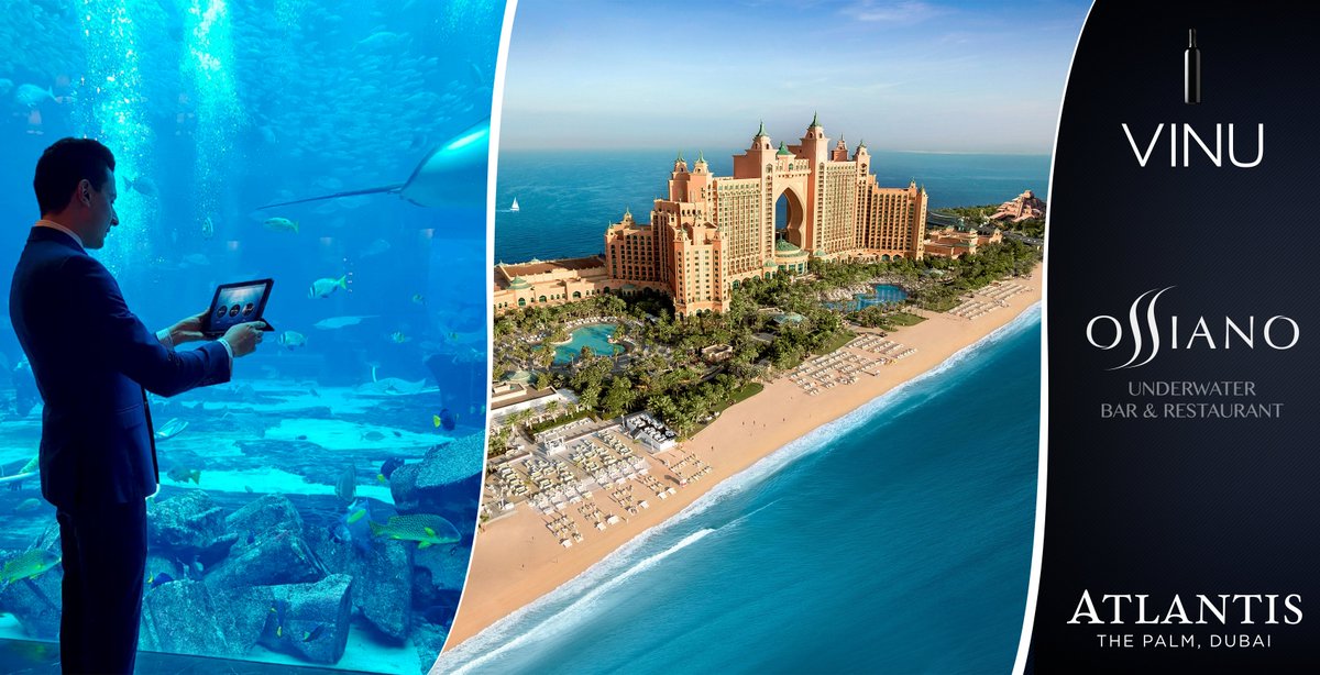 VINUmenu's tweet image. Excited to make our #Dubai debut in the grandest way possible — underwater! We just launched the VINU interactive wine list platform at the legendary #Ossiano in @ATLANTIS The Palm!