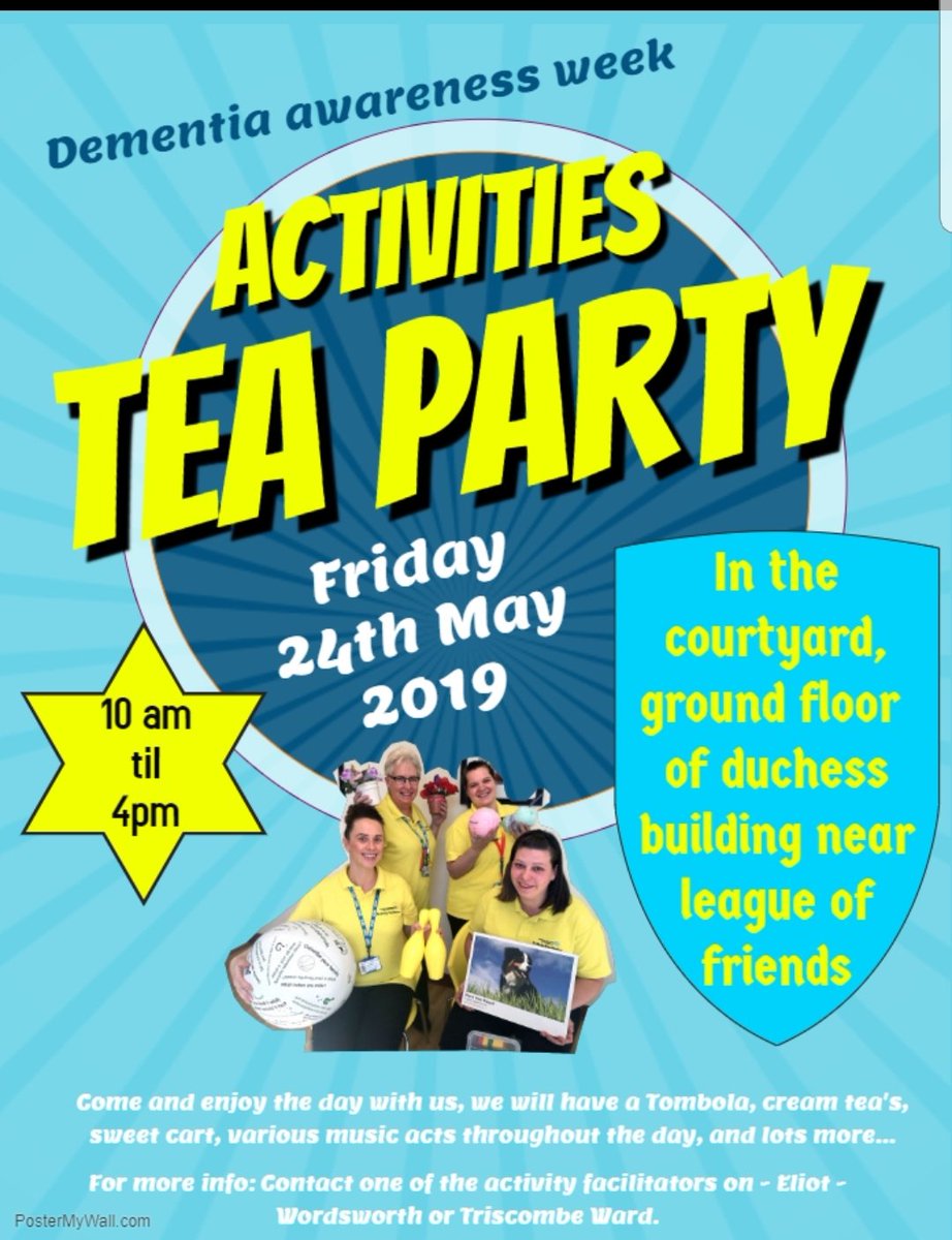 🍰 Join us for our Activities Tea party at musgrove park hospital 🎶