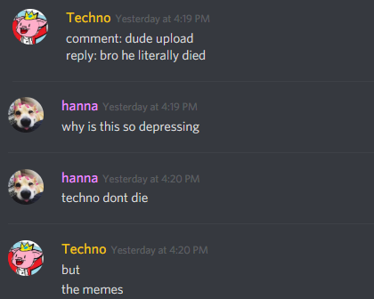 This Was Techno's Final Message in the Members Only Discord : r/Technoblade