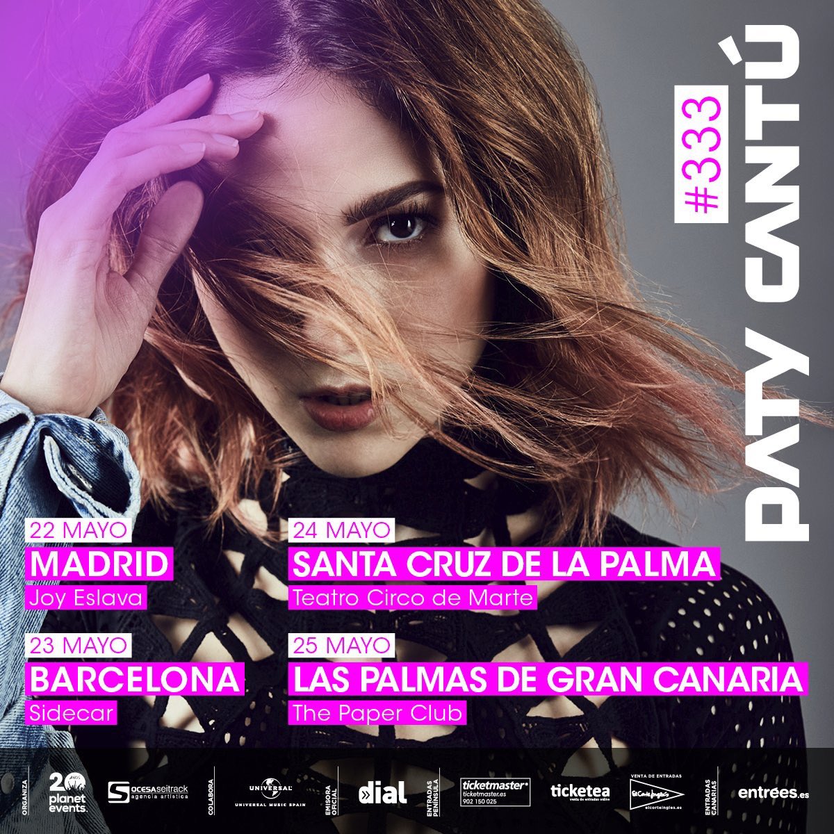 Llego el momento de saber quien es ella 💗👉<a href="/PatyCantu/">P A T Y * C A N T Ú</a>👈💗 Descúbrela pronto!!! No te quedes sin tu entrada!!!

👉22 de Mayo, <a href="/JoyEslava1/">Joy Eslava</a> 
👉23 de Mayo, <a href="/BikiniClubBcn/">BikiniClubBcn</a> 

Entradas a la venta 👉ticketea.com/search/?term=p…

<a href="/ticketea/">ticketea by Eventbrite</a> 
#PatyCantú #PatyCantúGira #333 #Gira333 #DELUXELIVE