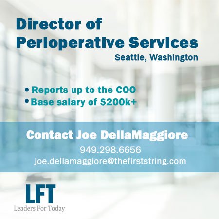 Leaders4Today's tweet photo. We are looking for a Director of Perioperative Services! Please reach out to Joe Della Maggiore for more information. #healthcarestaffing #healthcarecareers #healthcarerecruitment #healthcarejobs #nurseleaders #perioperative https://t.co/0xL9oerbNw
