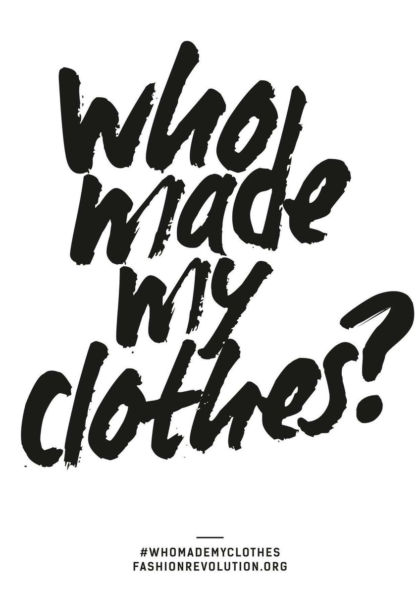 Who made your clothes? 
Someone will have sat at a sewing machine and personally stitched in your zips and hemmed your trousers. What might a day in the life of a garment maker look like? Ask your favourite brand #whomademyclothes #fashionrevolution