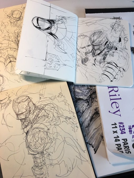 Various sketches and sketchbooks over the last couple weeks 