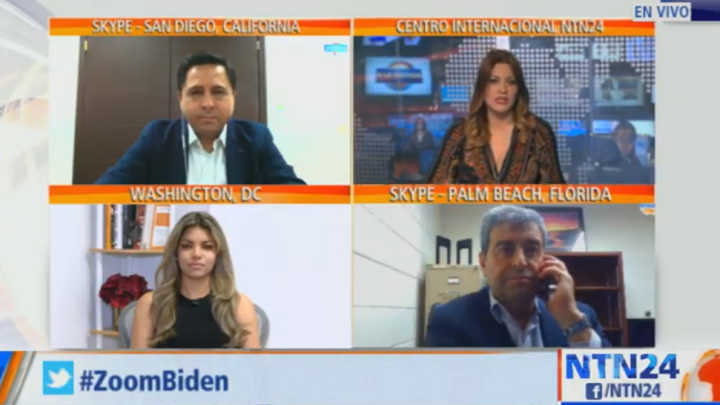 DesdeAdentroNTN's tweet photo. #AlAire | ¿Es Joe Biden el candidato demócrata que puede derrotar a Trump en las elecciones de 2020? | Debaten @GermanTrejo33 @yalinunez y @LuisFleischman en @NTN24 | Nuestra señal en vivo  https://t.co/Vecx73xAEA https://t.co/sqSpdVGdkt