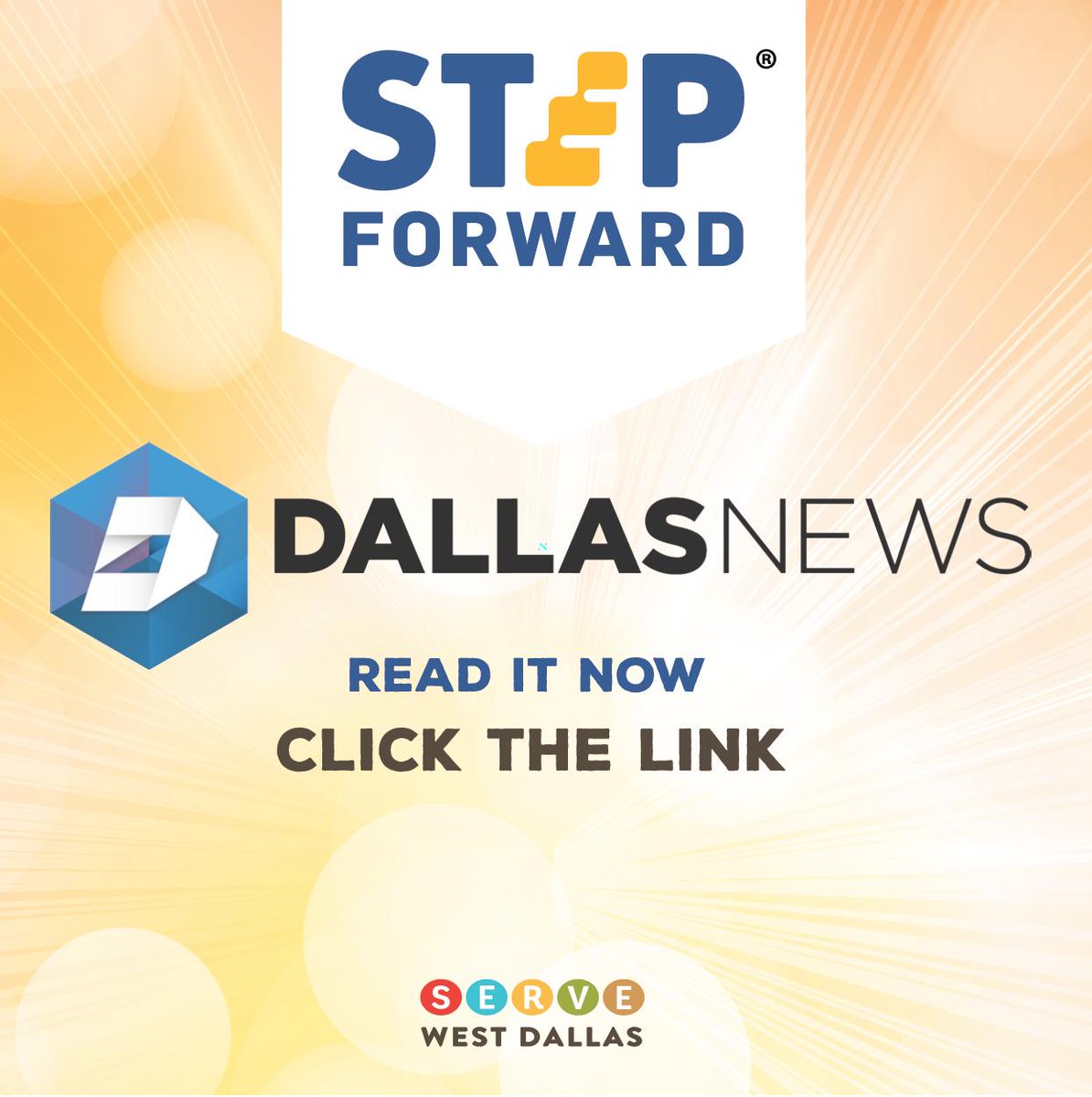ServeWestDallas's tweet photo. Read the article: https://t.co/VGoATy3fo9
Watch the video the DMN saw that made them realize Step Forward was a program worth telling the world about: https://t.co/KRejhqx1cC
We create careers — Not just jobs! #ServeWestDallas   https://t.co/9Iqs6jb1eF https://t.co/ZK7bLZOwiT