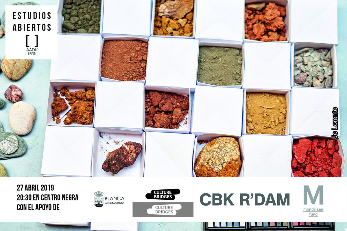 April 27th 8:30pm #OpenStudios at #CentroNegra. Iryna Vorona (project implemented thanks to <a href="/_culturebridges/">Culture Bridges</a>); Jo Lorente; Florian Braakman (supported by <a href="/MondriaanFonds/">Mondriaan Fonds</a>); Sarah Rose Guitian (supported by @CBKRotterdam) and Joong Yong Kim + Mijin Hyun. aadk.es/en/news/open-s…