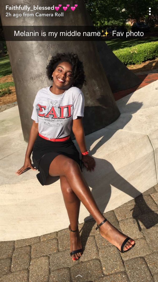 First day out..
Sigma Alpha Pi sister ❤️ I am a woman of color who’s poise speaks for me..
My love for myself is indescribable.. but overall I am gorgeously beautiful.
 Photo creds: to my society sister @theatrekhiddreamin
