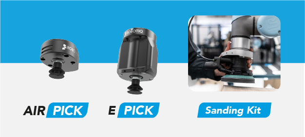 Robotiq_Inc's tweet image. @AsianRobotics reports everything you need to know about #AirPick, #EPick and #SandingKit, #Robotiq's newest products launched at #automate2019. Read about it here:bit.ly/2GAmkf2