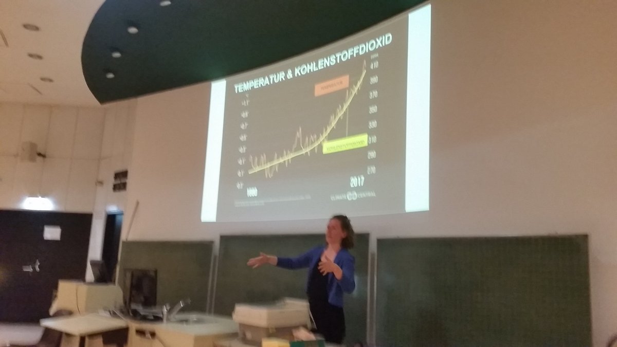 Katharina Rogenhofer - Organisatorin "Friday For Future" und Chefin des Klimavolksbegehrens - hält einen Vortrag im Rahmen des Philosophisch-theologisch- biologischen Seminars über die Verantwortung von Wissenschaftern und dem Willen zur politischen Gestaltung.
