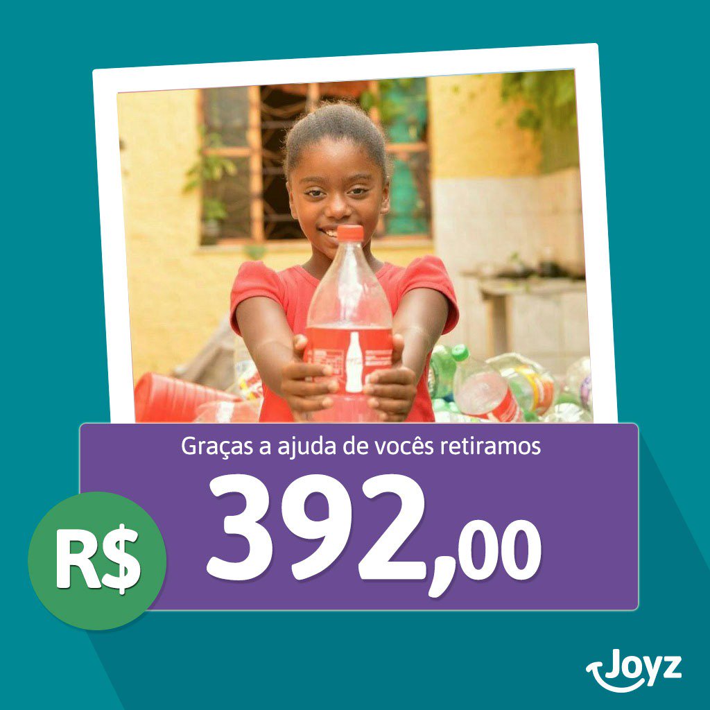 Juntos fazemos a diferença 💜 joyz.me/p/p/01AEmr2  
#joyz #joyzapp #app #rededobem #filantropia #juntossomosmaisfortes #correntedobem