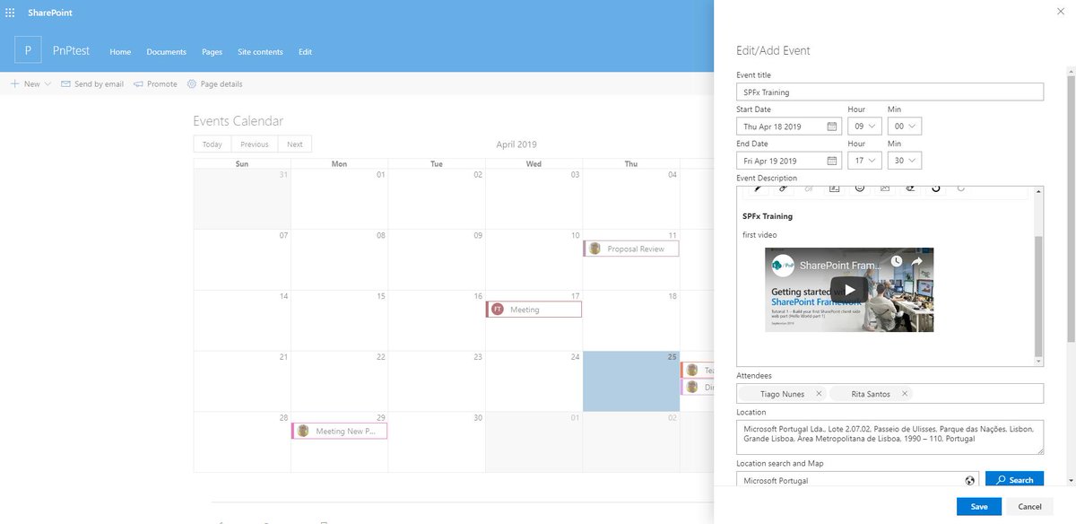 joaojmendes's tweet photo. SPFx - Calendar Web Part

Manage Events on a modern Calendar. 😀
https://t.co/uAud39Mzc8

#SPFx #Office365DevPnP #SPDevWeekly #SharPoint https://t.co/FuXvkCjlnZ