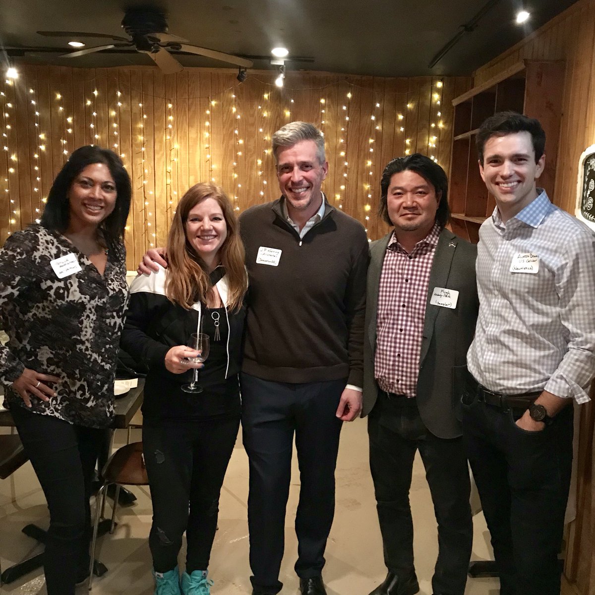 YamunaReddi's tweet photo. Our inaugural Labs+One event: Meet Vetted Startups from Other Labs. Thanks to @dineanddrinkguy & his wonderful staff at @volowinebar for making our event last night a huge success! {Progressive wine tasting} #LabsStartups #volowinebar ๐ค๐๐ฝ๐พ๐ฅ๐ท https://t.co/9bc9UefshZ