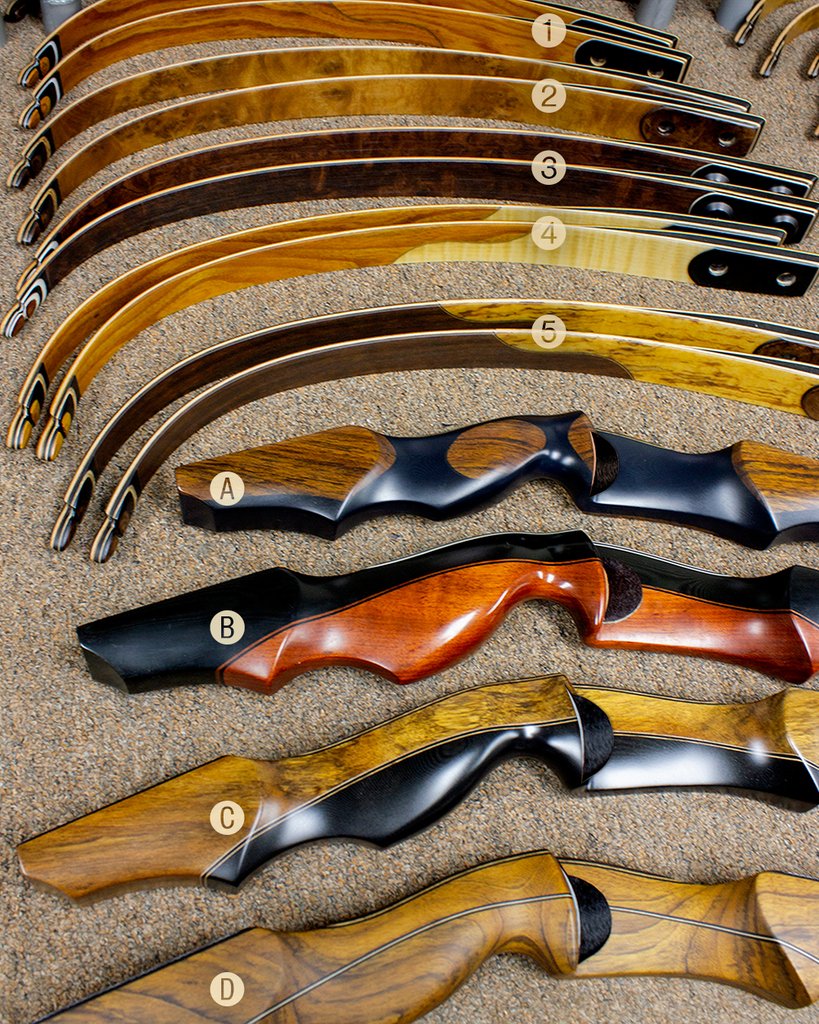 bobleebows's tweet photo. Which handle and limbs would you pair up?⁣
⁣
#allwhacknostack #bowup #traditionalarchery #tradlife #lifeinthetenring #madeintexas https://t.co/Z8mwNu9doH