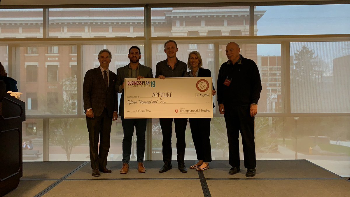 WSU_ENTRP's tweet photo. GRAND PRIZE #WSUBPC19 WINNER - Herbert B. Jones Foundation ($15,000): Appiture. 

Congratulations, Cougs! https://t.co/6pbsqrq7rr