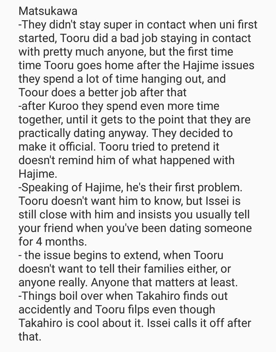 tooru has some issues he need to work through.