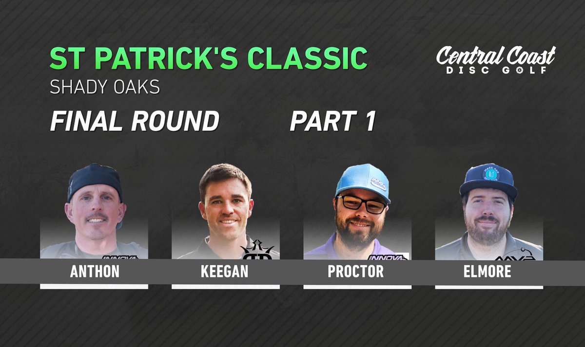 CCoastDiscGolf's tweet photo. 2019 St. Patrick’s Classic Round 3 part 1 is up.
.
https://t.co/VKUcKuZdDj
.
#ccdg #centralcoastdiscgolf #discgolf #growthesport #pdga #innovadiscs #stpatricksclassic #joshanthon #dustinkeegan #jamesproctor #siaselmore https://t.co/3sv1JT8NfF