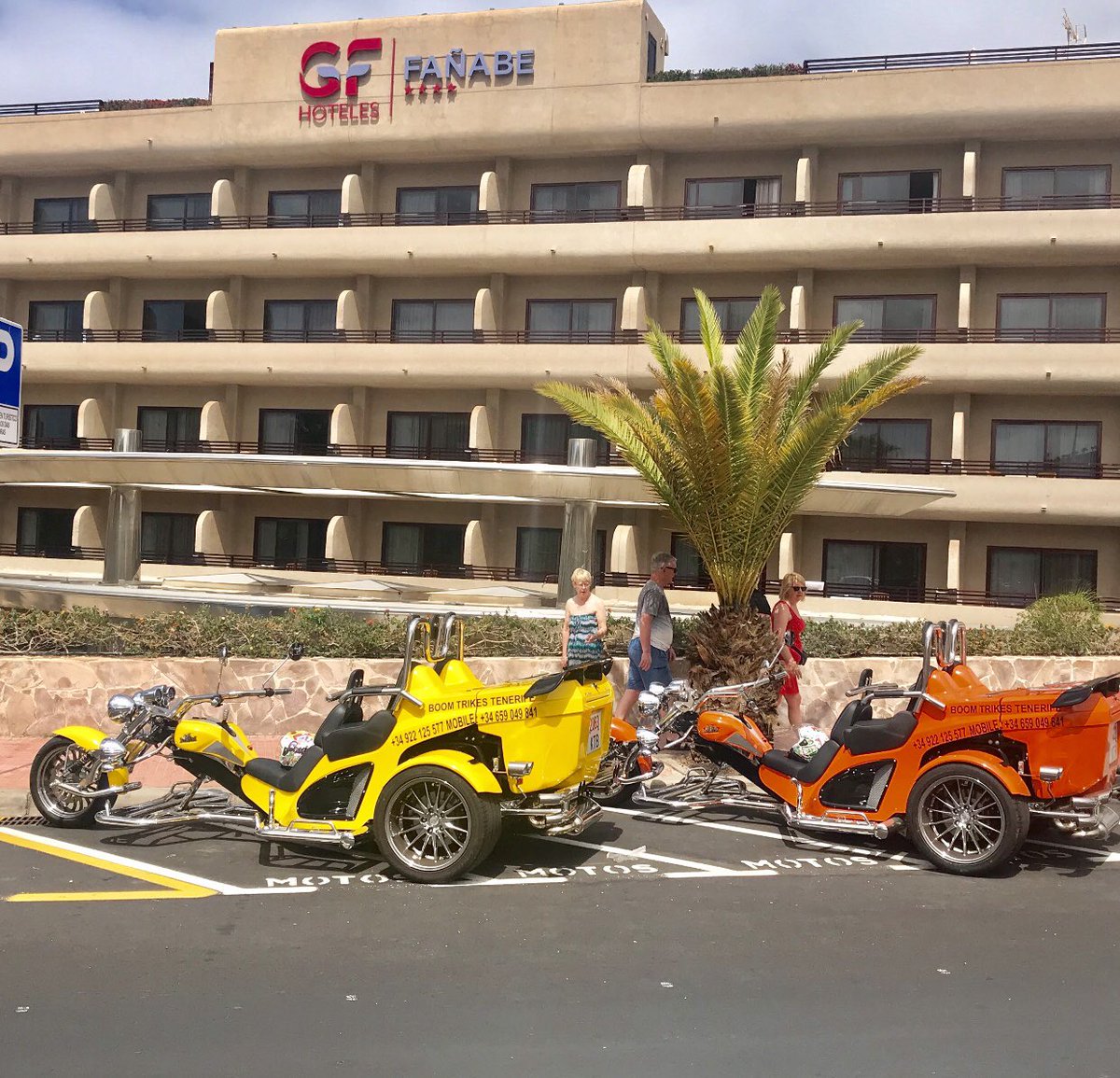 trikes_boom's tweet photo. Boom Trikes Tenerife visited Adeje today and called at GF Hotel Fanabe where lots of people took photos of the trikes as they are  different to anything else #Adeje #Fanabe #GFHotels #holidays #tours #BoomTrikesTenerife #CostaAdeje https://t.co/ZdotJzC1oN