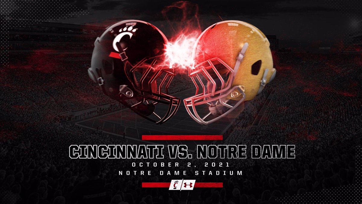 GoBearcatsFB's tweet image. 🚨 SCHEDULE UPDATE 🚨

The #Bearcats will face the Fighting Irish in a 2021 matchup at Notre Dame Stadium.