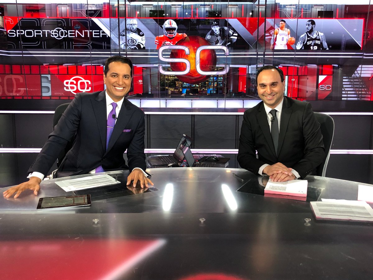 KevinNegandhi's tweet image. A pic for our immigrant parents. Two Indian-Americans hosting @SportsCenter tonight. Never thought I’d see this let alone be a part of it. Zubin and I promise to work hard and make our families proud.