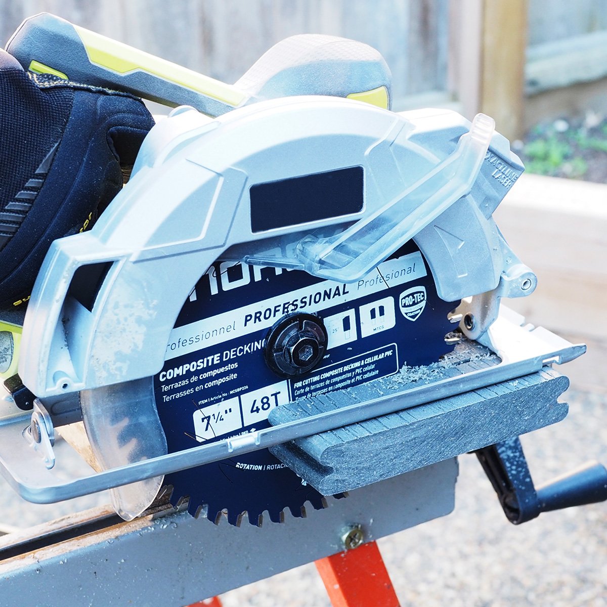 Norske Composite Decking Saw Blades are specifically designed for composite decking materials. Our modified triple chip grind tooth profile gives a clean, cool and “melt free” cut, while our ultra-thin kerf design provides fast and clean cuts with minimal material removal!