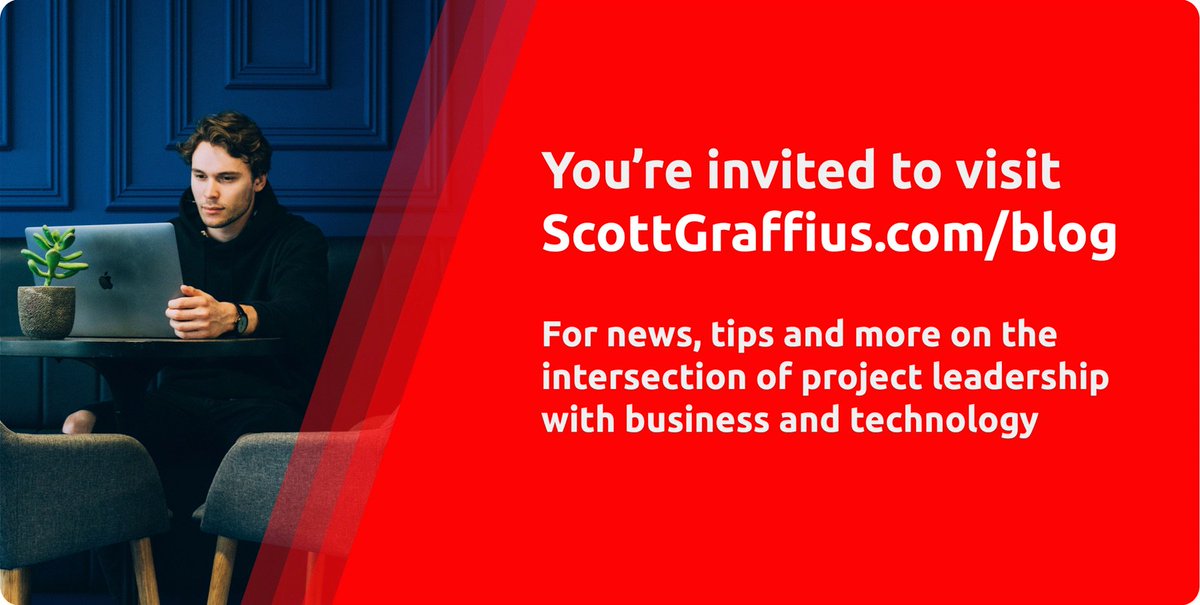 ScottGraffius's tweet image. You’re invited to visit ScottGraffius.com/blog for news, tips and more on the intersection of project leadership with business and technology
Project Management Blog | #projectmanagementblog #projectmgmtblog #projectmanagerblog #agile #project #PMO #tech #business #pmot #blog .