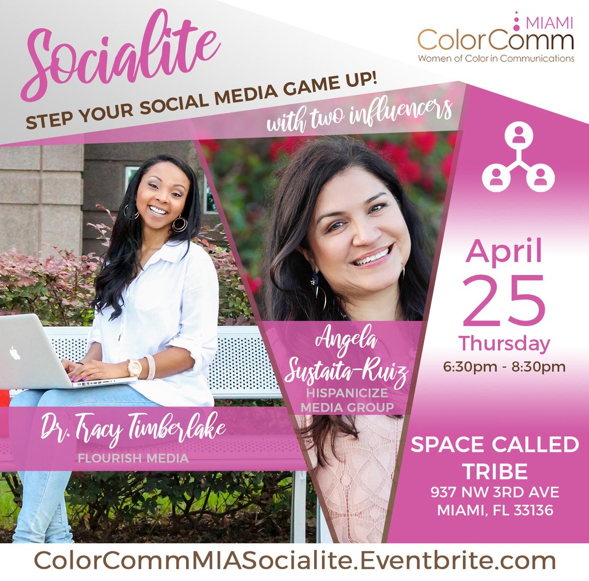 ColorCommntwk's tweet photo. It’s time for our April event! #Socialite #ColorCommMIA #SpaceCalledTribe https://t.co/t6rqojhUpg