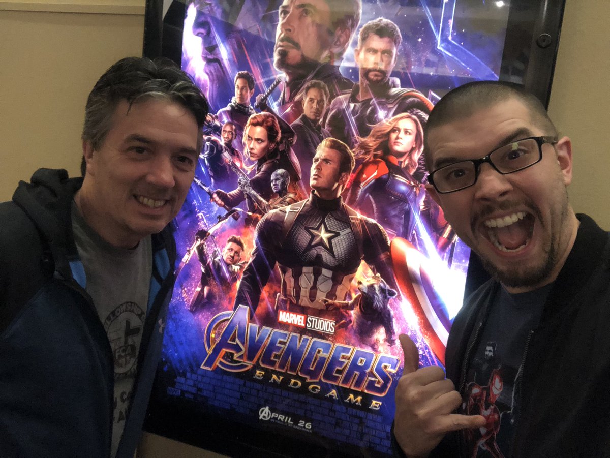 Cinema_Sitdown's tweet photo. 6pm after some trailers the time will finally be here! It’s #Endgame time and look who I picked up by coming home. Psyched to finish this epic saga with the guy Instarted it with! #Marvel22MovieMarathon #CountdownToEndgame #AvengersEndgame #Hour59 https://t.co/Qq7s0dPrLA