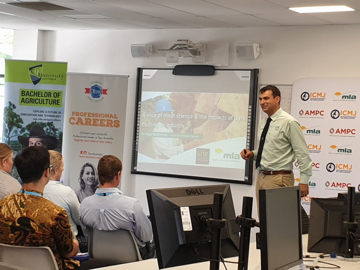 "A Slice of Meat Science" Dr <a href="/PeteMcGil/">Peter McGilchrist</a>, ICMJ President &amp; <a href="/UniNewEngland/">Uni of New England</a> Meat Science expert discussing impacts of dark cutting &amp; high pH on our industry