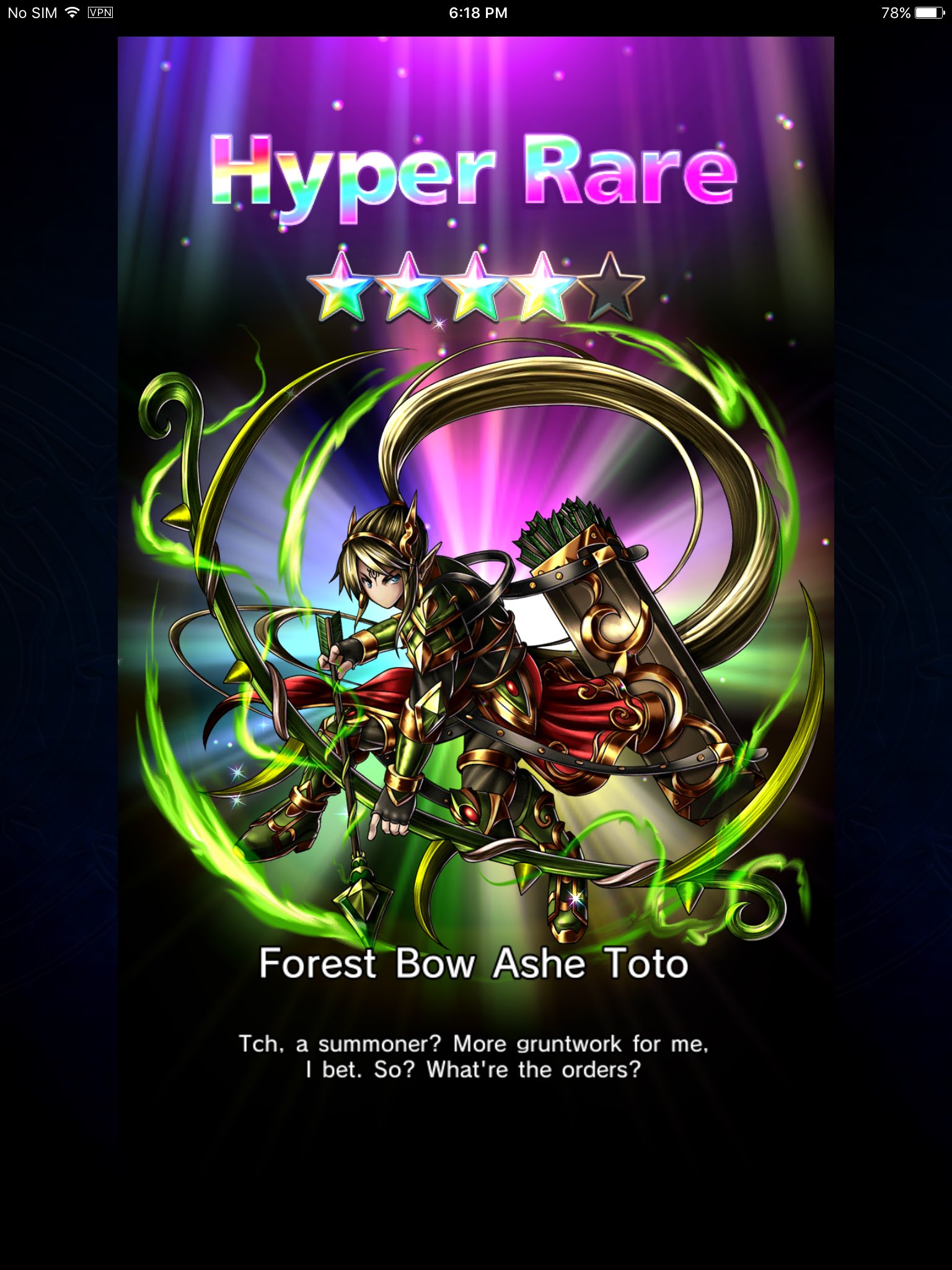 Phantomkun On Twitter Just Got Ashe From Grand Summoner On My First 11 Summon And I Also Got Forest Bow Ashe Toto Grandsummoners