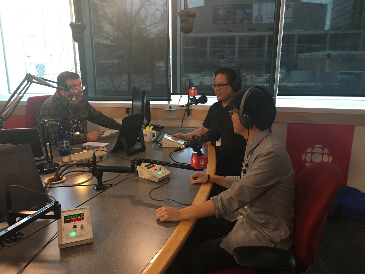 theArtsClub's tweet photo. Tune into @CBCEarlyEdition tomorrow morning for @lim_milton and @JovanniSy's interview with @CBCStephenQuinn about THE GREAT LEAP🏀! Thanks for having us! 
Catch the show until May 19 at the Goldcorp Stage at the BMO Theatre Centre. https://t.co/mElPs401Eu