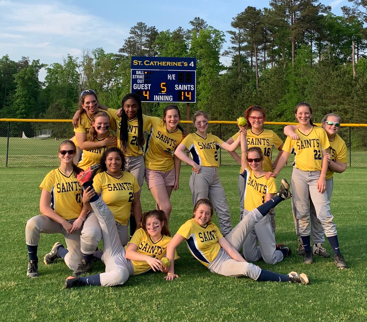 SAINTS JV Softball wins 14-4 over Carmel School. And check out the new scoreboard!@StCatherinesRVA