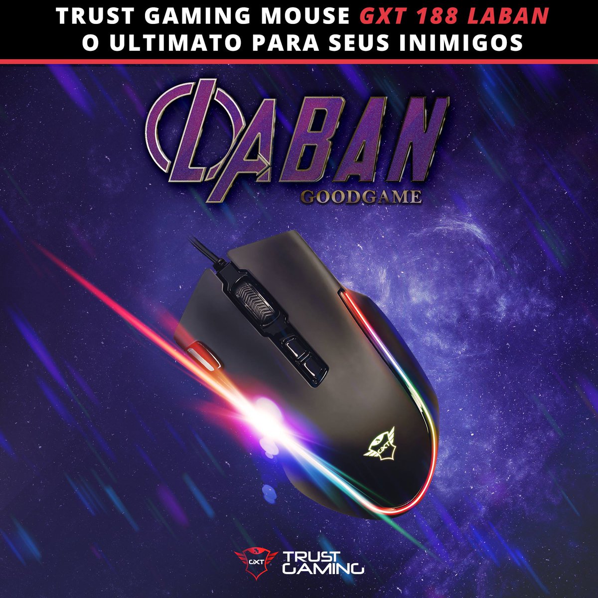 TrustGamingBR's tweet photo. Chegou a hora do #ultimato com o GXT 188 LABAN que apresenta uma faixa #FULLRGB com mais de 15 milhões de cores para #ManopladoInfinito nenhuma botar defeito.
Garanta já o seu com 3 ANOS DE GARANTIA! https://t.co/ZGqgfMw5Bu
Trust Gaming, construindo campeões.
#Endgame https://t.co/q400ifmhz4
