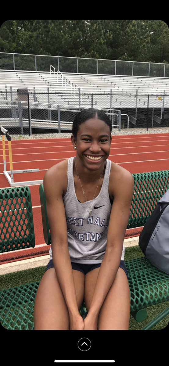 westhalltrack's tweet photo. Aaliyah James is a region champ in the 100m dash with a time of 12.24 AND the 200m dash with a time of 24.95 and will qualify for sectionals in both events next weekend. @wag_coach @WH_Spartans #TodayInSparta https://t.co/2ecKO9DBKh