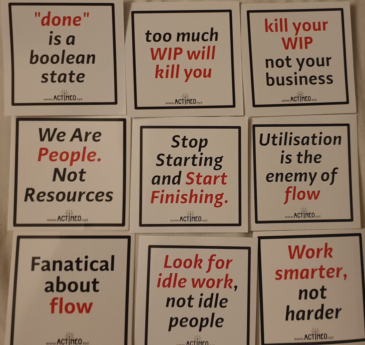 _changeleap's tweet photo. Loving these Kanban stickers from 
@actineo_xyz
 . 

My personal favourite "Stop Starting &amp; Start Finishing" 🤩 #ali2019 #kanban https://t.co/LgwOEtr9Mo
