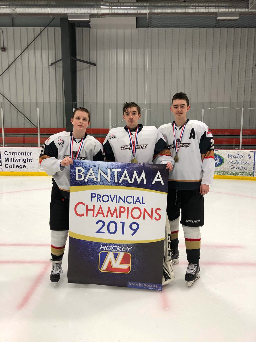 ne_eagles's tweet photo. Congrats to NE own Ryan Roche, Connor Roche and Adam Cousins! These boys, along with their DJHL Thrashers Team, have won the Canadian Cup in Montreal, the DJHL Championship and last night after two overtime periods, captured the 2019 Provincial Title as well. What a season! https://t.co/CGqHF50SvF