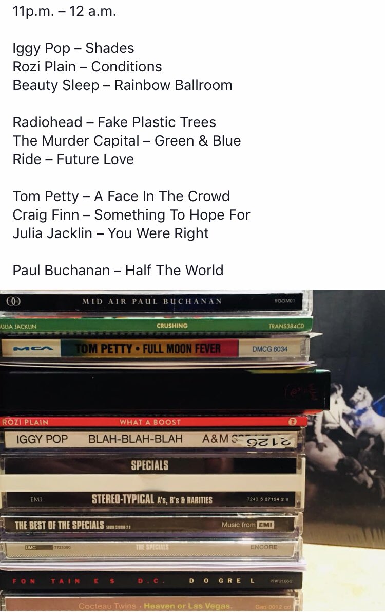 PMcLoone's tweet photo. The Specials Special! Tonight’s playlist featured an extended Interview with @thespecials &amp; new music from @MurderCapital_ @FKAtwigs @ROZIPLAIN @JuliaJacklin and best of luck to @Soakofficial on her album release day #GrimTown from the show @TodayFM #FirstForMusic https://t.co/i6mOa2lA2l