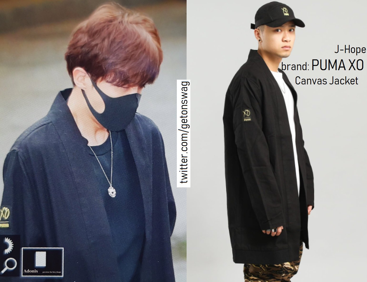 Beyond The Style ✼ Alex ✼ on X: Jungkook 181228 ADER ERROR x PUMA black  backpack  / X