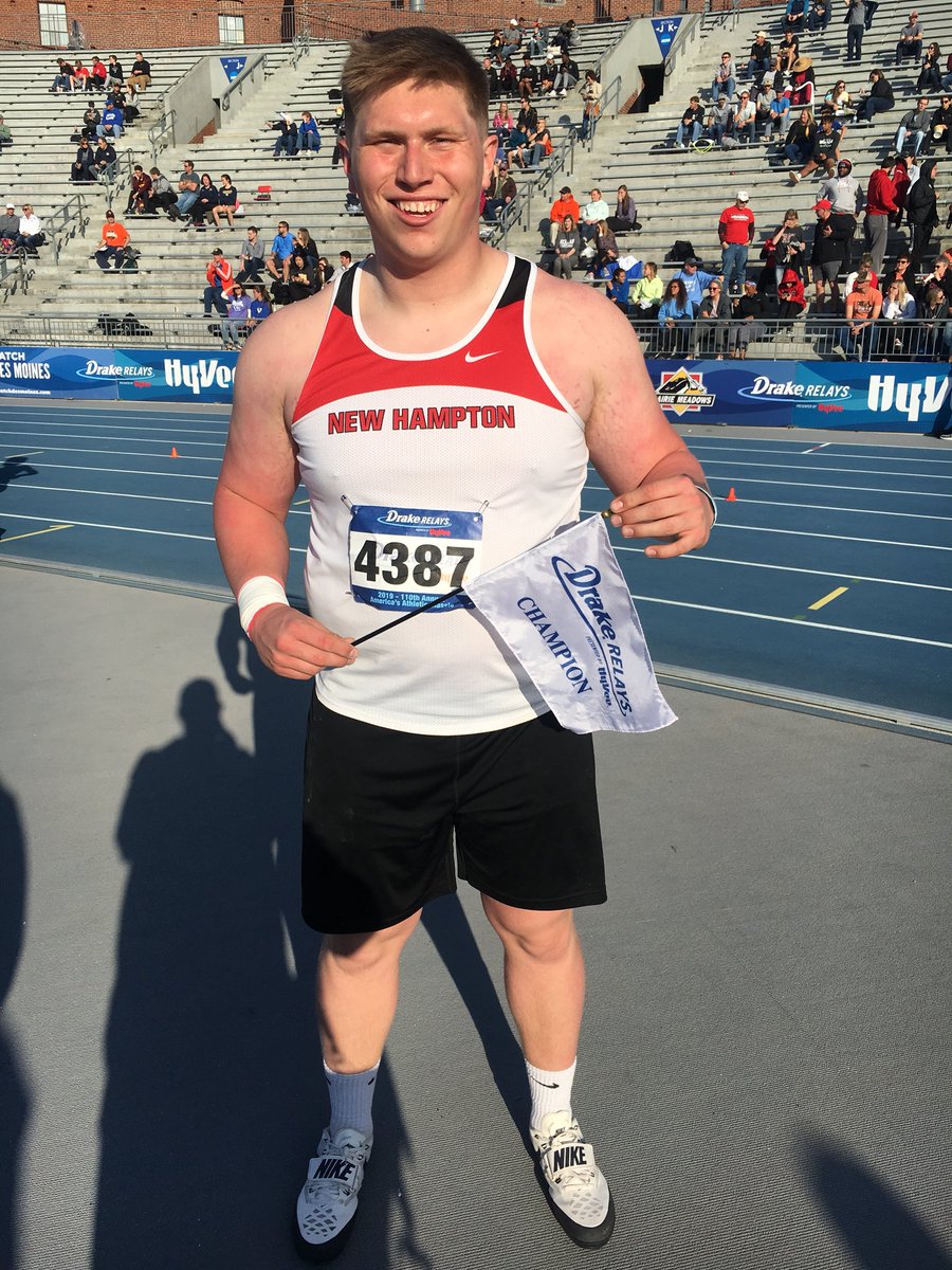 NHTribune's tweet image. Noah Fenske is your Drake Relays shot put champion with throw of 60-11.25!