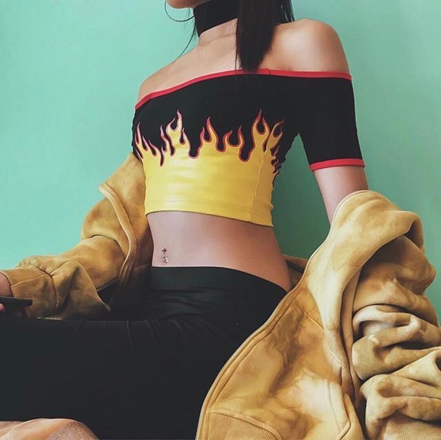 Some like it hot 🔥 get Ur Flame Tee by <a href="/maryjanenite/">.</a> 🔛 ErosMortis.com ❗️ shop link in bio now