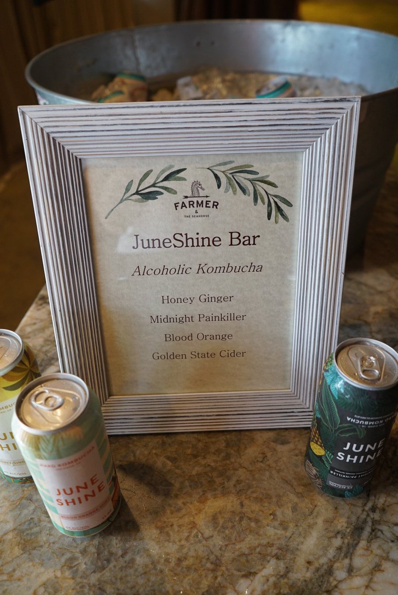 We’re kicking off our panel for our 3rd Annual #BiocomEarthDay  Sustainability Reception. Grab a @JuneShineCo1 and head inside!