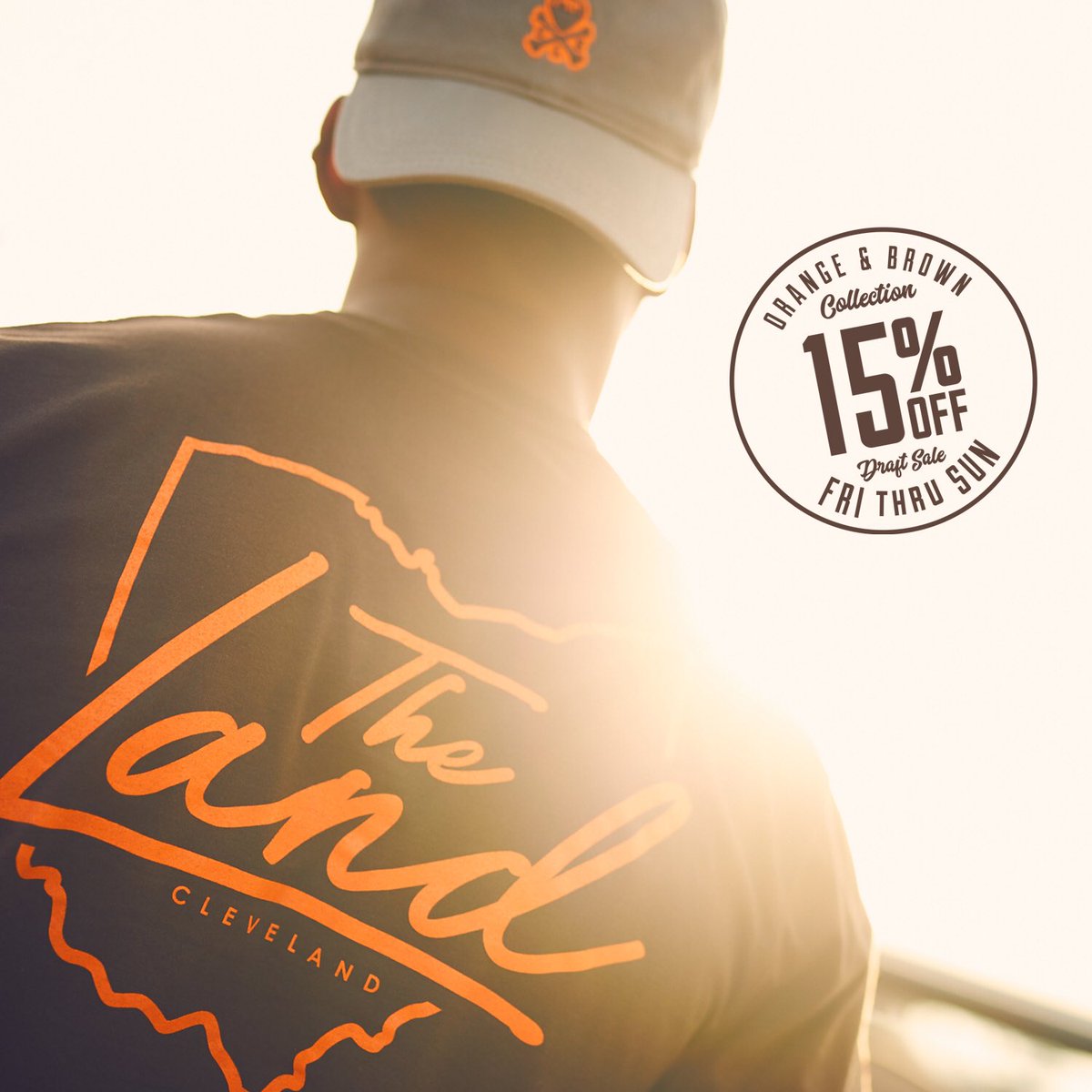 CLECLOTHINGCO's tweet photo. Draft Night GIVEAWAY! RETWEET &amp; FOLLOW @CLECLOTHINGCO for a chance to win a FREE TEE from our Orange &amp; Brown Collection! Contest ends at midnight. We will select 2 winners! 

PLUS Enjoy 15% Off our Orange &amp; Brown Collection thru Sunday. Use code DRAFT15 -  https://t.co/fCYTrPqPUj https://t.co/vTbP2Z3773