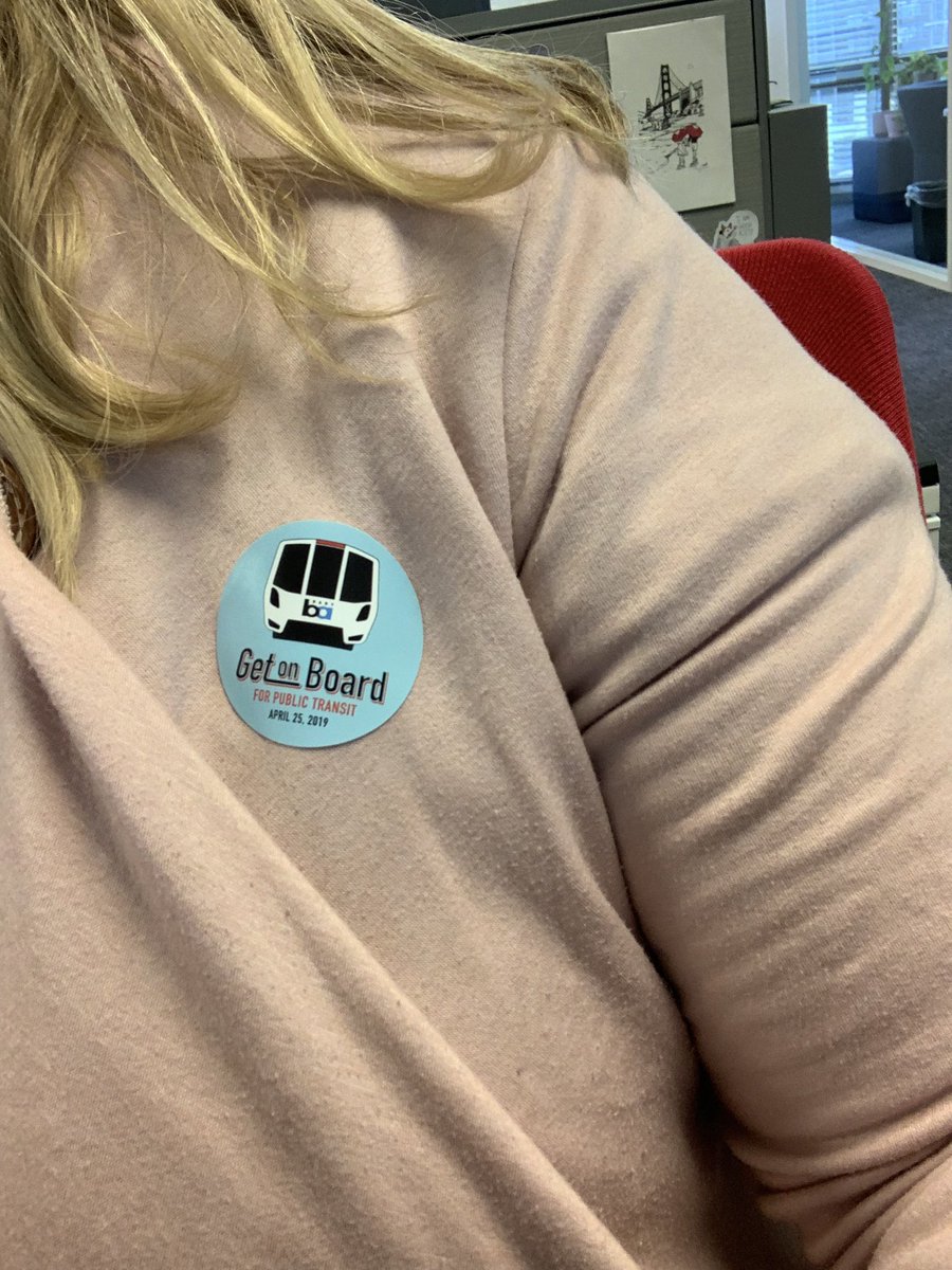 abjornsen's tweet image. Just scored one of those $10 @SFBART tickets for wearing my #GetOnBoard sticker!