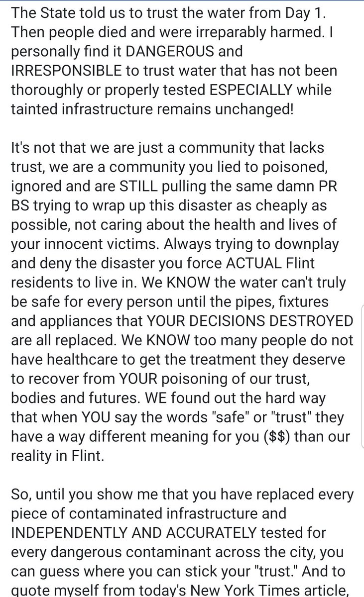 FlintGate's tweet image. Yep. Today marks 5 YEARS since #Flint has had clean and safe water. It's Day #1826 in the #Flintwatercrisis and our screams for help go ignored. I had a few things to say...